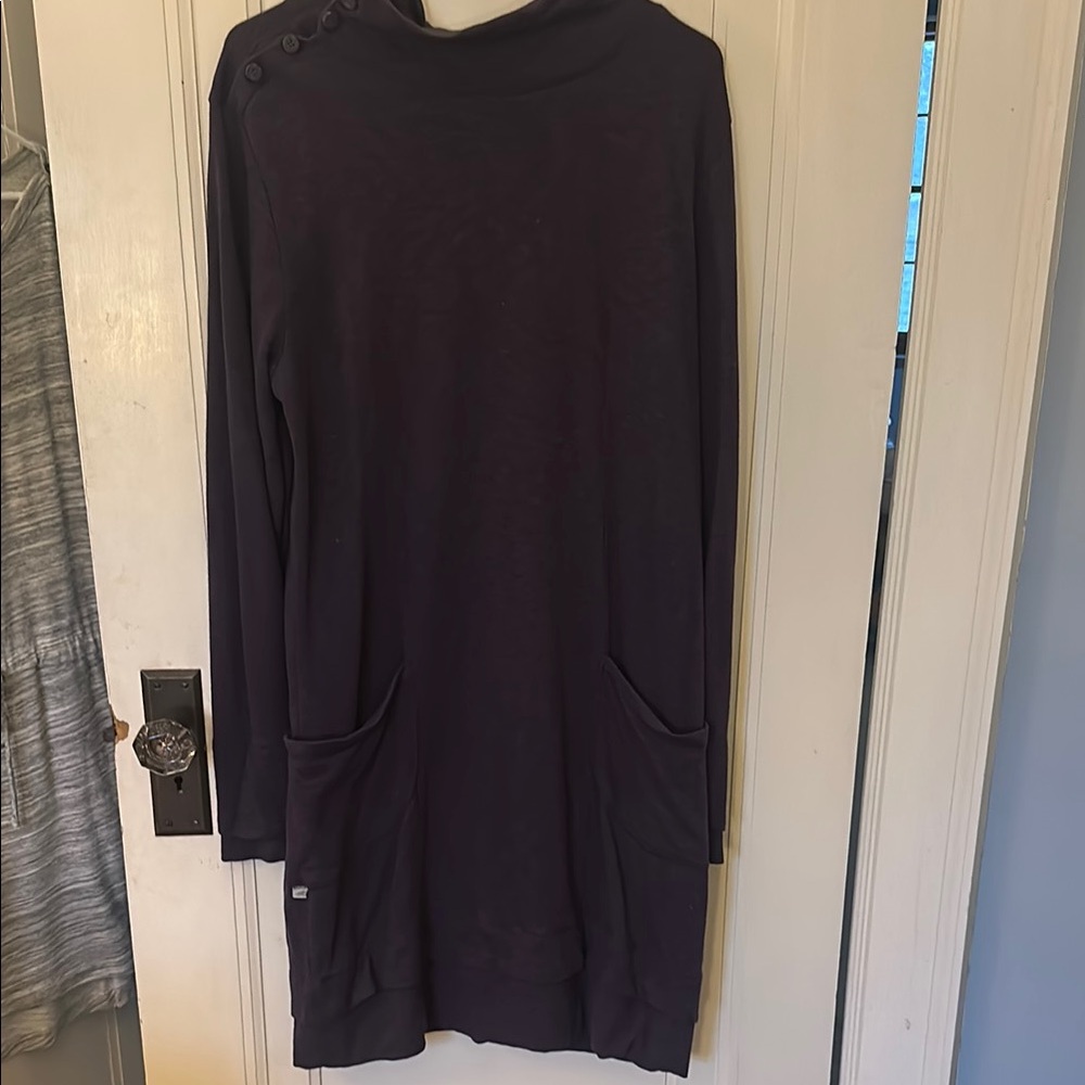 Horny Toad Dark Purple Long Sleeve Dress
